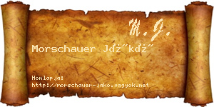 Morschauer Jákó névjegykártya